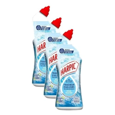 Image de Harpic Gel WC Nettoyant Fraicheur d&#039;Ailleurs Parfum Océan Pacifique Lot de 2 x 750 ml