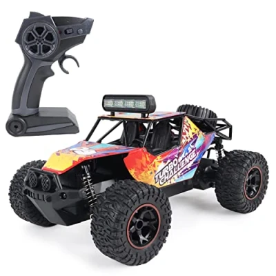 Image de TURBO CHALLENGE Off Road Max Elite 1/14 098406 Voiture Télécommandée Multicolore Prêt à Rouler 2 Batteries Batterie Rechargeable et Piles incluses Métal À Partir de 6 Ans