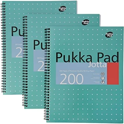 Image de Pukka Pad JM021 Lot de 15 cahiers lignés à spirales 200 pages Format A5 80 g/m²