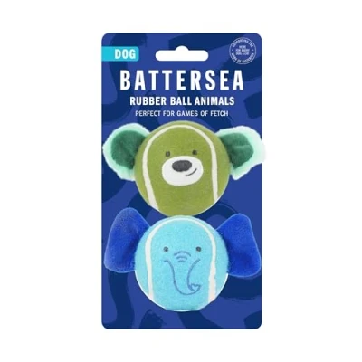 Image de Rosewood Battersea Balle en Caoutchouc pour Animaux, Jouet Chien, Bleu, Vert, 6,5 x 11 cm, 100 g