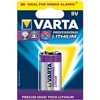 Image de Varta Lithium 9v pour detecteur de fumee 6lr61 6122301401