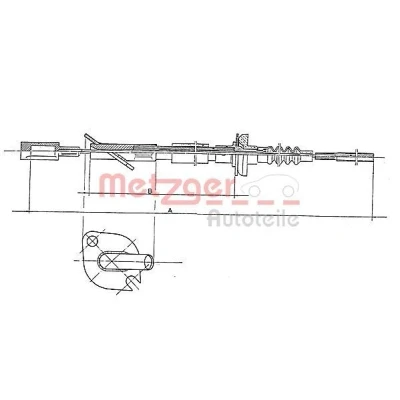 Image de METZGER 1402.3 Câble d&#039;Embrayage COFLE FIAT: Cinquecento, Seicento / 600 3/5 portes