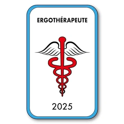 Image de SIGNAL SAFETY Autocollant Sticker Vignette Caducée 2024 pour Pare Brise en Vitrophanie V4 Ergothérapeute