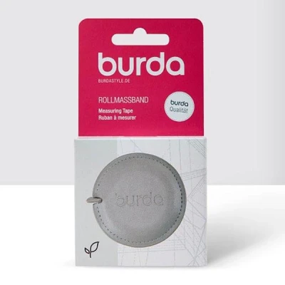 Image de Burda Style Mètre ruban de couture 1,5 m (150 cm) avec arrêt automatique &amp; enrouleur (gris)