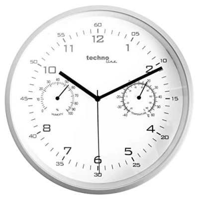 Image de Technoline WT 653 Horloge murale à quartz avec température et humidité