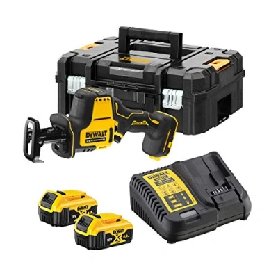 Image de DeWalt DCS369M2 QW Scie Sabre Compacte XR 18V 4 Ah Brushless 2 Batteries En Coffret TSTAK