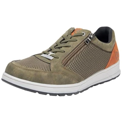 Image de bugatti Homme Baskets décontractées avec Fermeture éclair, Semelle extérieure résistante, Vert Foncé, 40 EU