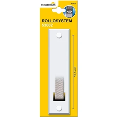 Image de Schellenberg 53602 Couvercle pour enrouleur de sangle volet roulant à encastrer, espacement des trous vis 185 mm, Système Maxi, blanc
