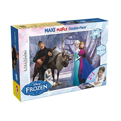Image de Lisciani 70X50 Cm Disney Frozen LA Reine des NEIGES Puzzle Recto/Verso 60 Pieces 46874, Multicolore