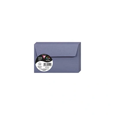 Image de Clairefontaine 5191C Paquet de 20 Enveloppes Auto Adhésives Format 9x14cm 120g/m² Coloris Myosotis Invitation Evènements et Correspondance Gamme Pollen Papier Premium Lisse