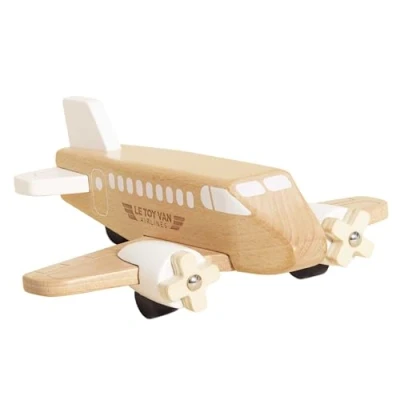 Image de Le Toy Van Avion en bois Jouet de jeu intemporel pour enfants avec hélices rotatives À partir 3 ans