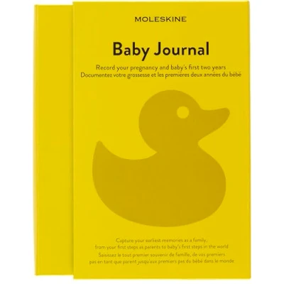 Image de Moleskine Journal de bébé, Carnet à Thème Couverture Rigide pour annoter et se souvenir des deux premières années la vie votre enfant Grand Format 13 x 21 cm 400 pages