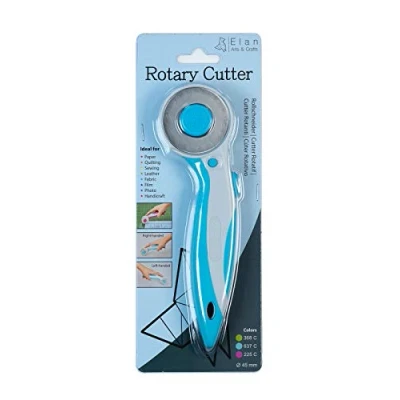 Image de Elan Cutter Rotatif Couture Blue, Couture, Coupeuse Papier, Tissu, Circulaire, Matériel Patchwork, Couteau Rotatif, 45 mm pour Decoupe