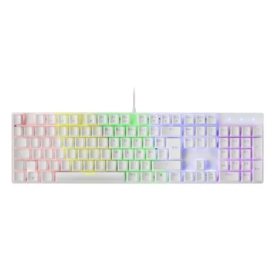 Image de Mars Gaming MK422 Blanc, USB 2.0 Clavier Mécanique RGB, Antighosting, Switch Marron, Langue Française