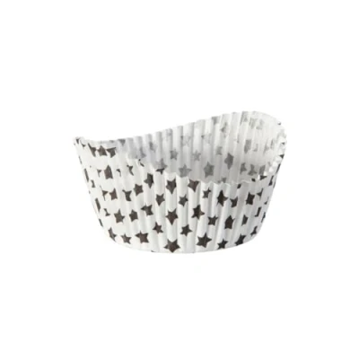 Image de Zenker 43951 Lot de 50 moules à muffins en papier motif étoile noire, moule muffin, gâteaux Papier, caissette 6,5 x 5,4 3,5 cm