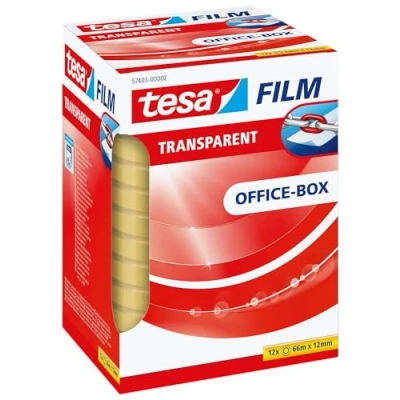 Image de tesafilm Ruban Adhésif Transparent Résistant au Vieillissement et Déchirement Rubans avec grande adhérence, 66 m x 12 mm Pack de