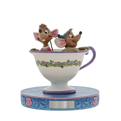 Image de Enesco Figurine Disney Traditions par Jim Shore Cendrillon Jaq et Gus en résine 4,25 cm