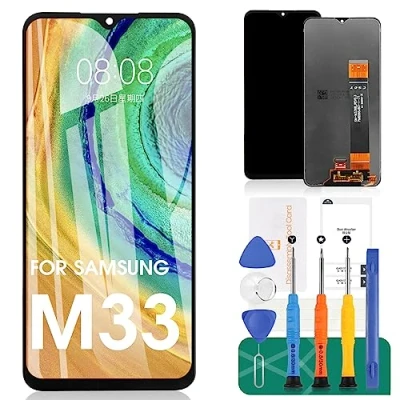 Image de Ecran TFT pour Samsung Galaxy M33 LCD de Remplacement SM M336B M336BU Assemblage d&#039;écran tactile numériseur Pièces Rechange