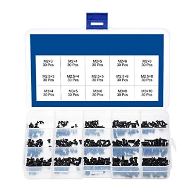 Image de CYH 450 Pièces Vis à Tête Fraisée, Kit de Ordinateur Portable Universel M2 M2.5 M3 Plate pour Ordinateur, Réparation D&#039;ordinateur d&#039;assortiment Fixation Machine