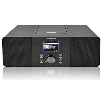 Image de Roadstar IR 540D+BT/BK Micro Système Radio Internet Wi FI et Numérique Dab+/ FM, Lecteur CD MP3, Bluetooth, USB pour Recharge Rapide, AUX in, Télécommande, Connexion Casque, Noir