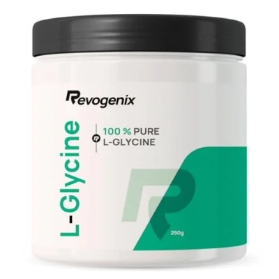 Image de Glycine Cristallisée 100% Pure sans Additifs &amp; OGM Articulation, Sommeil, Musculation et Peau Favorise la Production de Créatine Alternative Vegan au Collagène 50 Portions 250g Revogenix