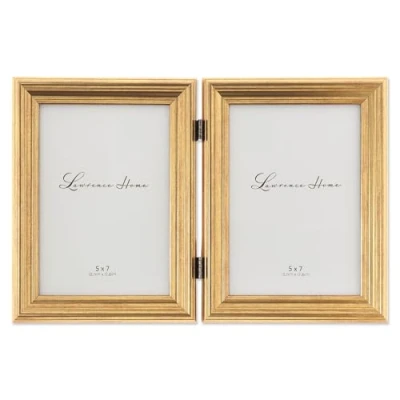 Image de Lawrence Frames Cadre Photo à charnière Double Sutter doré Bruni 12,7 x 17,8 cm