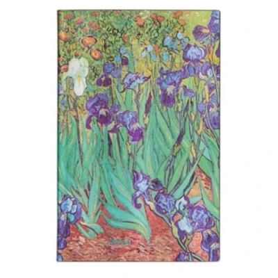 Image de Sélection de papeterie Varzi depuis 1956 Agenda Paperblanks 2024, 12 mois Flexis, Maxi, Horizontal, Iris Van Gogh, Gogh 13,5 x 21 cm