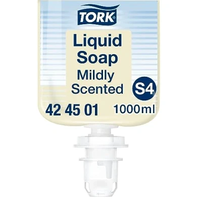 Image de Tork Savon liquide Mains Senteur douce S4, parfum frais, 6 x 1000 ml, 424501
