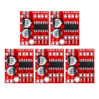 Image de DollaTek 5Pcs Module de Moteur Pas à Panneau conducteur CC Vitesse la Double L298N PWM Canal