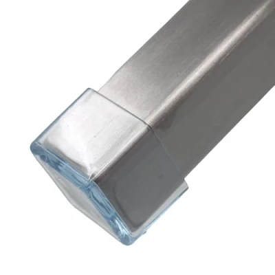 Image de Lifeswonderful Embouts Transparents Bouchons Carrés En Caoutchouc 30mm Pour Chaises, Tables, Pieds De Meubles (4)