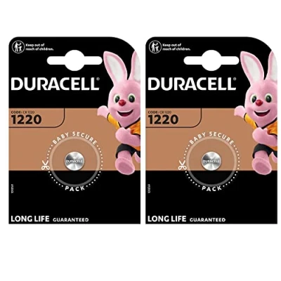 Image de Duracell CR1220 Lot de 2 piles bouton Lithium 3 V