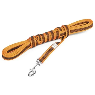 Image de Julius K9 218GM OR S5 Laisse antidérapante Color &amp; Gray avec poignée, 14 mm x 5 m, Orange Gris