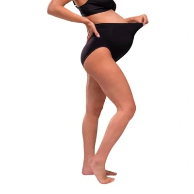 Image de Carriwell Femmes Culottes De Maternité, Culotte Soutien pour Les Enceintes, Maternité sans Couture Faits en Microfibre Respirant,Noir,L