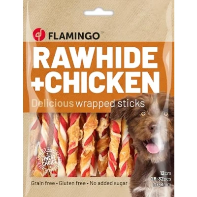 Image de Flamingo Friandises R&#039;hide Bâton Mélange avec Poulet 12cm 10 12gr / 28 32 pcs 350gr sans sucres ajoutés