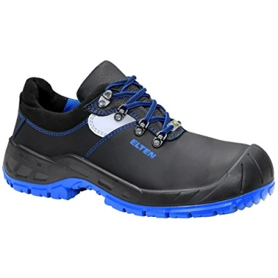 Image de ELTEN Chaussures de sécurité ALESSIO Low ESD S3, femmes et hommes, cuir, bout en acier, légères, robustes, noir/bleu, taille : 39