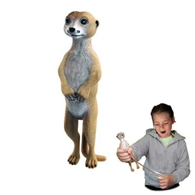 Image de Rep Pals Suricate, Jouet Extensible de Deluxebase. Répliques d&#039;animaux Super Extensibles et réalistes, idéal pour Les Enfants Anti Stress, sensoriel, autisme, tdah, anxiété, Relaxant, Squishy
