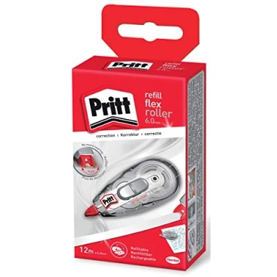 Image de Pritt PRR6H Correcteur Roller Refill Flex, Longueur de la bande: 12 m, Largeur 6 mm, Lot 5