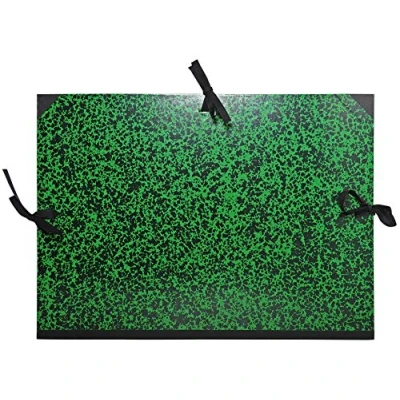 Image de Exacompta Réf. 532200E 1 carton à dessin Annonay avec rubans tissu dos et coins toilés dimensions 37 x 52 cm format classer B3 (353 500 mm) 1/2 raisin couleur vert