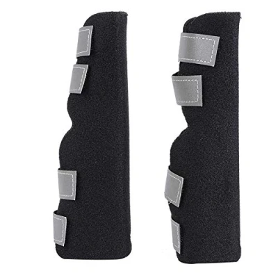 Image de Pssopp 2Pcs Chien Arrière Jambes Bretelles Canine Jarret Manches Joint Wraps avec des Sangles Réfléchissantes De Sécurité pour Blessure Articulaire Protection Entorse Guérison(L)