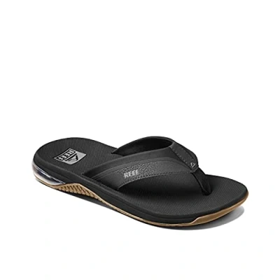 Image de Reef Homme Ancre Tongues, Noir/argenté, 45 EU