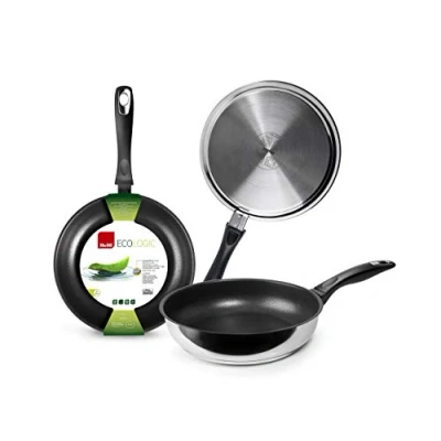 Image de IBILI Poêle New Ecologic, 14 cm, Acier inoxydable, Xylan antiadhésif, Compatible avec l’induction