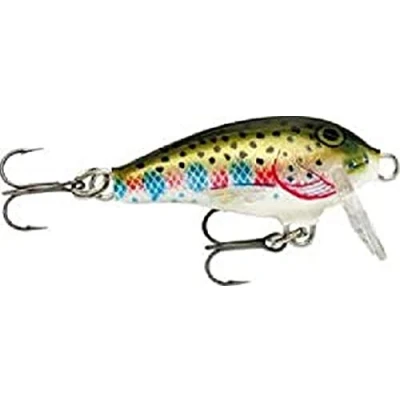 Image de Rapala Leurre de Pêche Mini Fat Rap Matériel Corps Compact en Balsa d&#039;eau Douce Profondeur Nage 0,9 à 1,8m 3cm / 4g Fabriqué Estonie Rainbow Trout