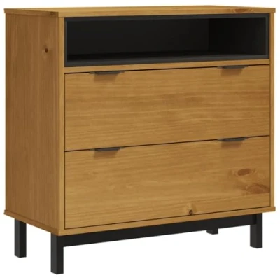 Image de vidaXL Commode FLAM 80x40x80 cm Bois de pin Massif