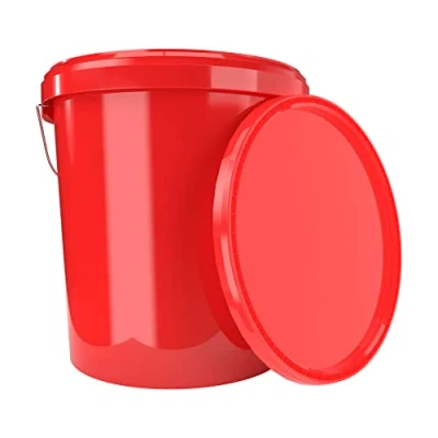 Image de FixedByU seau avec couvercle 16 litres marron Convient à un usage alimentaire, hermétique et stable, vide poignée pour aliments, chimie, mur, peinture, poudre laver, colles