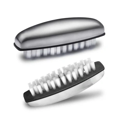 Image de UCEC Lot de 2 brosses à ongles en acier inoxydable pour nettoyer les ongles, enlever odeurs, brosse dure mains,