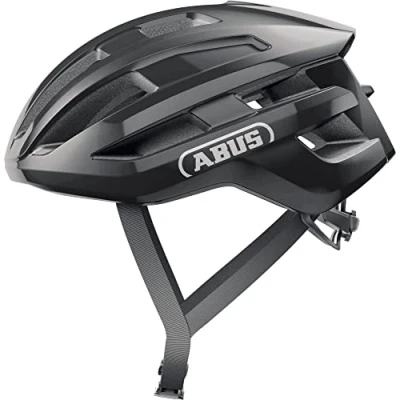 Image de ABUS casque de vélo course PowerDome léger avec système d&#039;aération intelligent et profil aérodynamique Made in Italy pour hommes femmes Noir Brillant, taille M