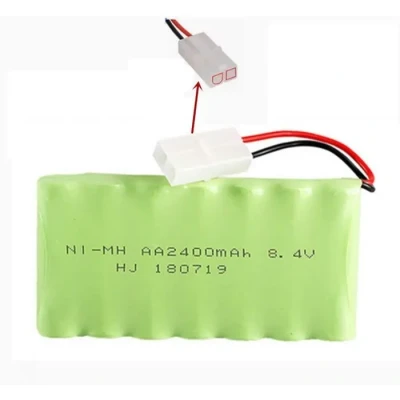 Image de Batterie Rechargeable Ni MH 8.4V 2400mAh YUNIQUE GREEN CLEAN POWER Pour Modélisme RC: Voiture, Bateau, Tank Tamiya Vert