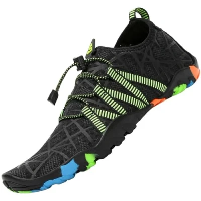 Image de SAGUARO Chaussures Aquatiques Homme Femme Chaussure d&#039;eau Respirant de Plage Séchage Rapide Mer pour Plongée Nautiques Baignade Riviere Noir GR. 40 EU