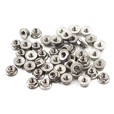 Image de Écrous à collerette M3 Écrou hexagonale en acier inoxydable 304 (50 pièces)