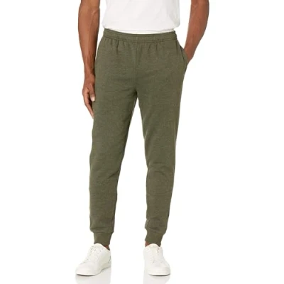 Image de Amazon Essentials Pantalon de Jogging en Molleton Homme, Vert Olive, L